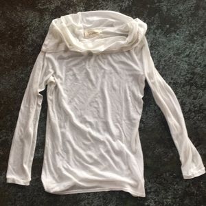 Ultra soft white cotton cowl neck Pure DKNY shirt
